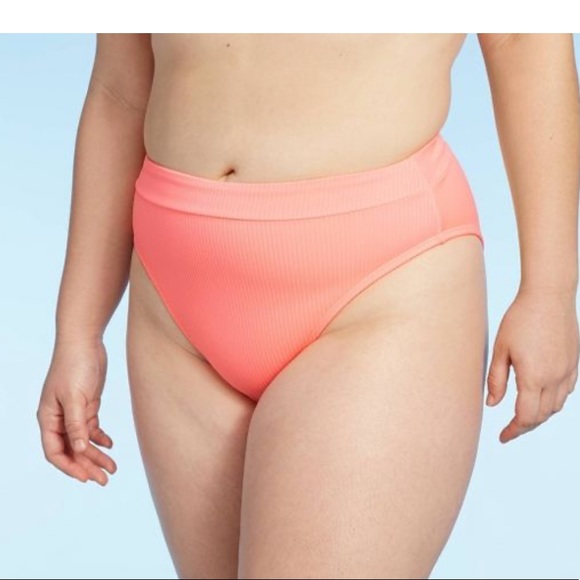 Sustainably Made Ribbed High Leg High Waist Bottom - Picture 3 of 9